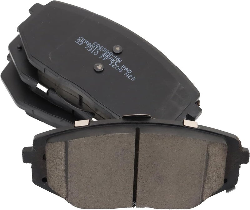 TRQ وسادات الفرامل الأمامية السيراميكية متوافقة مع 2022-2023 هيونداي توكسون 2023 كيا سبورتاج - Image 4